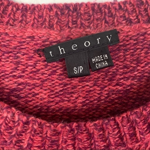 Theory | pink heathered 100% wool crewneck sweater - Picture 3 of 8